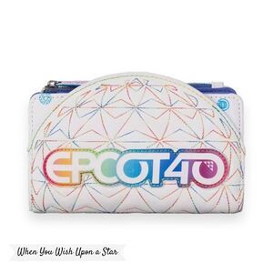 Epcot 40th Anniversary Loungefly Wallet Spaceship Earth Disney Parks 2022